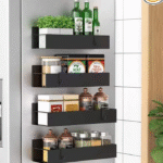 Metal 4 Pack Magnetic Spice Storage Rack
